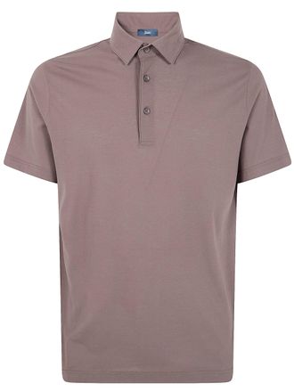 Herno Jersey Voile Crepe Short Sleeves Polo Shirt