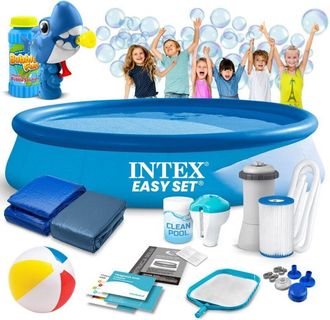 OEM Piscina De Expansi&oacute;n Para Jard&iacute;n 366 X 76 Cm 15 En 1 Intex 28132 + M&aacute;quina De Burbujas Gratis