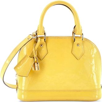 Louis Vuitton Alma Handbag Monogram Vernis BB shoulder bag - Yellow