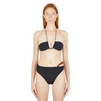 Ziah Bikinis, female, Black, Size: L Halter Bikini Top