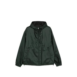 Prada Logo-plaque Hooded Jacket