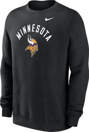 Nike Minnesota Vikings Club Nike Mens NFL Pullover Crew in Black | NKPV00A9M-ANW