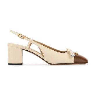 Valentino Garavani Pumps, female, White, Size: 8 1/2 US Sand Leather VLogo Signature Pumps