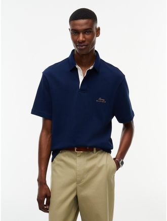 Tommy Hilfiger Mens Classic Fit Back Flag Logo Polo - Carbon Navy - XL