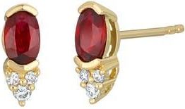 Bony Levy El Mar Ruby & Diamond Stud Earrings in 18K Yellow Gold/Ruby at Nordstrom Rack