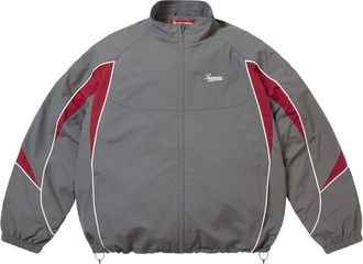 SUPREME FW25 Contrast Piping Track Jacket Grey SUP-FW25-075-GRY