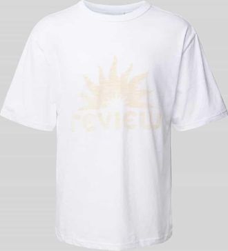 Review T-Shirt mit Label-Print in Weiss, Gr&ouml;&szlig;e XS