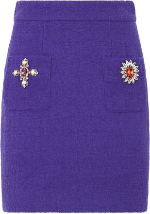 Moschino Rokken, Dames, Paars, L, Fitted Skirt with Details
