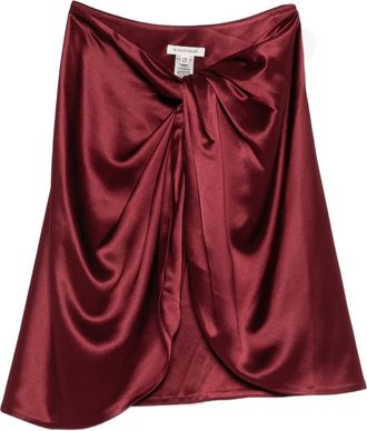 By Malene Birger Pinlos stola met gesmockt detail - Rood