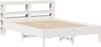 vidaXL Bed Frame without Mattress White 140x190 cm Solid Wood Pine Vidaxl