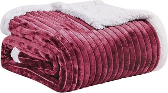 Luxury Home Oversized Corduroy Sherpa Reversible Blanket