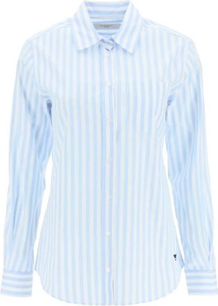 Max Mara Cotton Oxford Shirt - Dames - Overhemden - Blauw - 3XS - Katoen - Overhemden