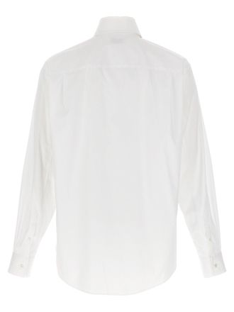 Alexander McQueen Skull-Embroidered Cotton Poplin Shirt - White