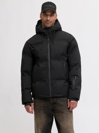 Jack & Jones Steppjacke JACK & JONES JCOFUSION TECHNICAL PUFFER JACKET SN, Herren, Gr. XXL, schwarz, Web, Obermaterial: 100% Polyester, unifarben, regular fit, Rip