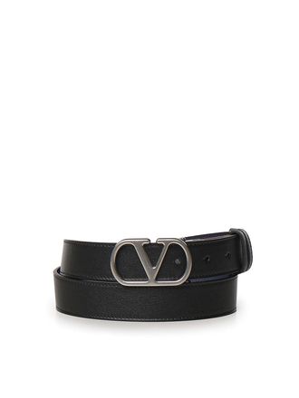 Valentino Garavani Vlogo Signature Reversible Leather Belt