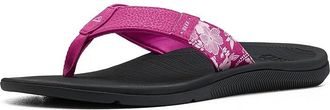 Reef Santa Ana Womens Sandals Fuchsia Red/Black : 10 B - Medium, Synthetic