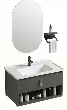 Rea Un Conjunto De Muebles De Ba&ntilde;o Con Lavabo Rea Toledo 60cm Grey