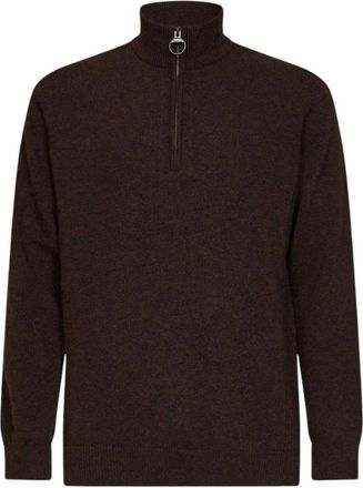 Barbour Holden Half Zip - Heren - Vesten met rits - Bruin - 2XL - Wol - Hoodies & sweatvesten