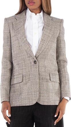 Stella McCartney Ladies Beige Single-Breasted Wide Blazer, Brand Size 38 (US Size 4)