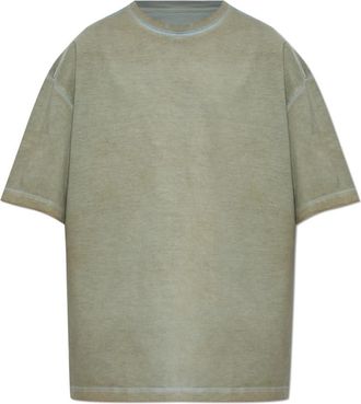 Maison Margiela Oversized T-shirt - Heren - T-shirts - Groen - M - Katoen - Tops