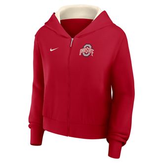 Nike Ohio State Mantra Nike Womens College Full-Zip Hoodie in Red | 035D0G2NOH-VCU