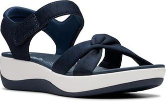 Clarks Arla Daisy Womens Wedge Shoes Navy Textile : 7.5 B - Medium