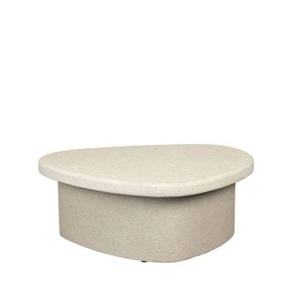 Dutchbone Mesa baja org&aacute;nica de m&aacute;rmol reciclado - Beige