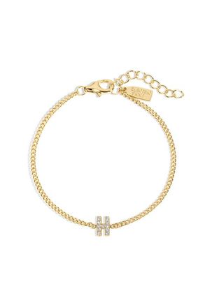 Electric Picks Initial Bracelet in Gold - H at Nordstrom, Size 6.5