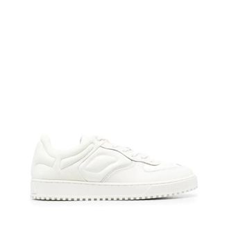 Emporio Armani Gewatteerde Sneakers met Vetersluiting - Heren - Sneakers - Wit - 45 EU - Leer - Schoenen