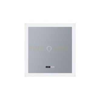 Searchlight Searchlight - Specchio da bagno quadrato - Orologio digitale, antiappannamento