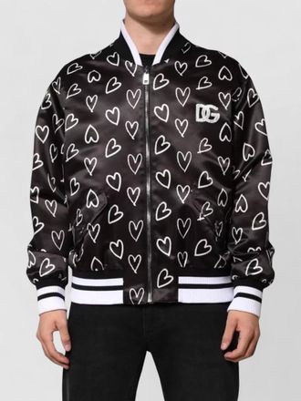 Dolce & Gabbana heart print bomber jacket