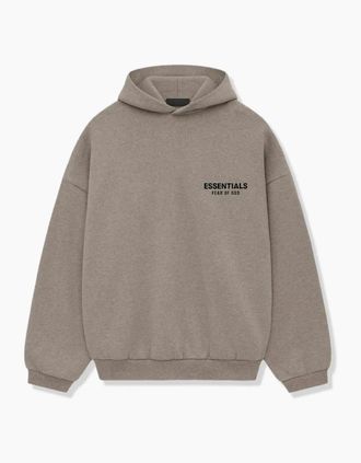 Fear of God Womens Fear of God Essentials Fleece Hoodie Heather Grey - Size: 18/16