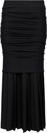 Maison Margiela Pleated Draped Midi Skirt
