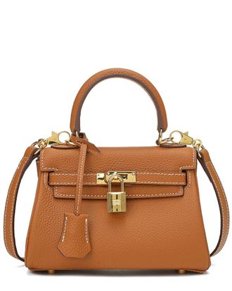 Tiffany & Fred Mini Grained Leather Satchel
