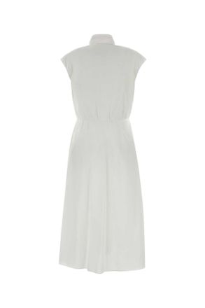 Valentino Garavani 8b3vajr59vn 0bo Bianco Cotton Abiti Dress