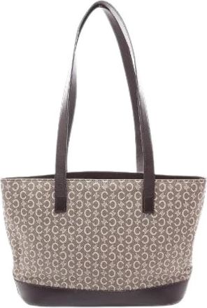 Celine Pre-owned C Macadam Leren Tote Bag - Dames - Vintage Shopper - Bruin - ONE Size - Leer - Vintage
