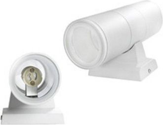 Trade Shop Trade Shop Traesio - Trade Shop - Applique Doppia Emissione A Parete Giardino Esterno Ip55 Portalampada Gu10 Es01 - Blanco