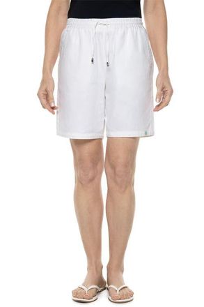 Coolibar Enclave Chambray Shorts, UPF 50+ Sun Protection in White Chambray at Nordstrom, Size Xx-Large