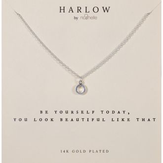 Nashelle Initial Charm Necklace in Silver O at Nordstrom