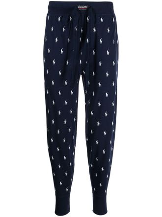 Polo Ralph Lauren all-over pony print trousers - Blue