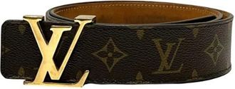 Louis Vuitton Pre-owned Initiales Monogram Belt - female - Louis Vuitton Vintage - Vintage Belts - Brown - ONE SIZE - Pre-owned