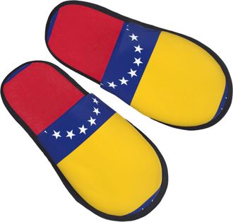 Generic Fuzzy Slippers Flag Of Venezuela Cozy Cotton Slippers Soft Cotton Slipper For Travel Home Holiday M