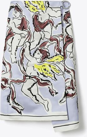 Tory Burch Womens Printed Satin Skirt, size 16