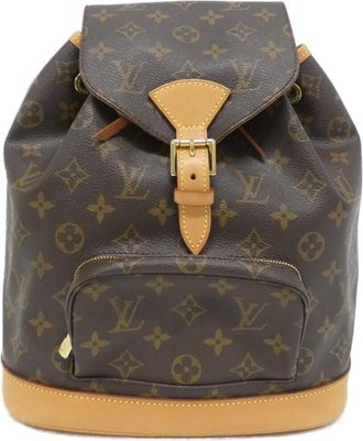 Louis Vuitton Monogram Marron Coated Canvas Backpack (Pre-Owned)