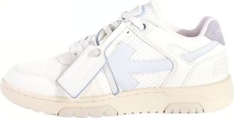 Off-white (WMNS) Off-White Slim Out Of Office Leather Sneakers White Purple OWIA276S24LEA0010140