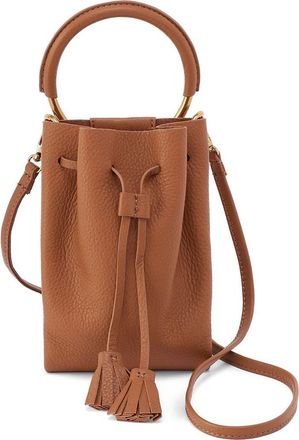Hobo Eden Leather Phone Crossbody Bag in Warm Honey at Nordstrom