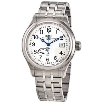 Ball Trainmaster Automatic White Dial Mens Watch NM1056D-S1J-WH