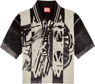 Diesel Polo M-Oliba con stampa astratta - Toni neutri