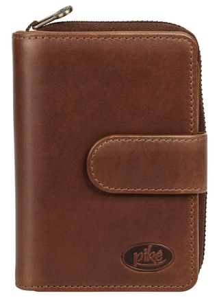 Pik&eacute; Geldb&ouml;rse PIK&Eacute;, Damen, braun, Leder, leicht gl&auml;nzend, unifarben, Kleinlederwaren Geldb&ouml;rse, echt Leder