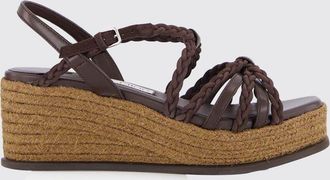 Jimmy Choo London Sandalo con zeppa Nyra in camoscio intrecciato e pelle